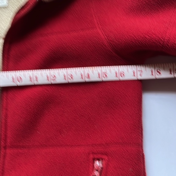 Vintage Old Navy Fleece Hoodie Jacket Red Size 10 - Picture 6 of 8